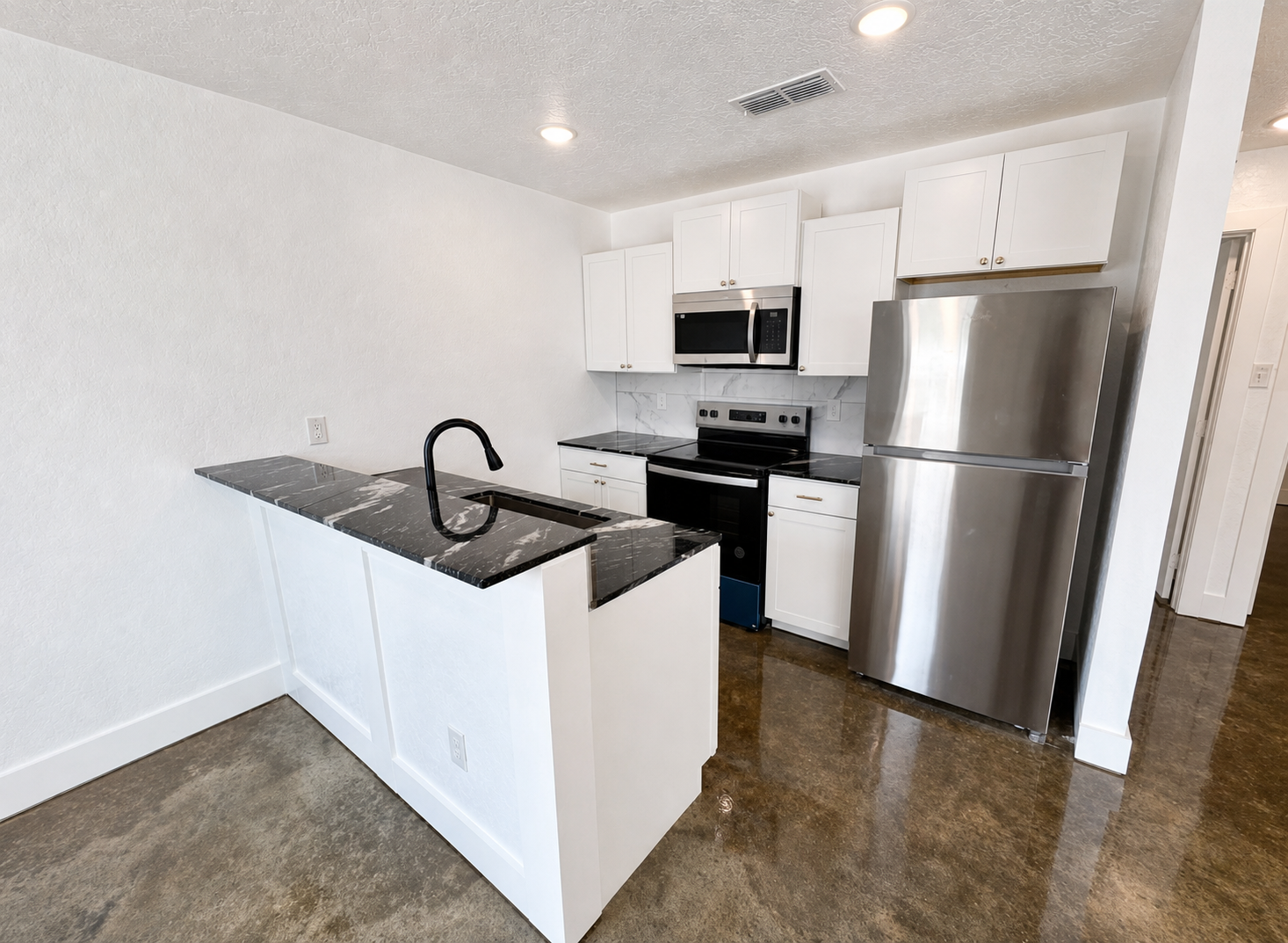 Modern kitchen in a Skinner Investment Properties rental home