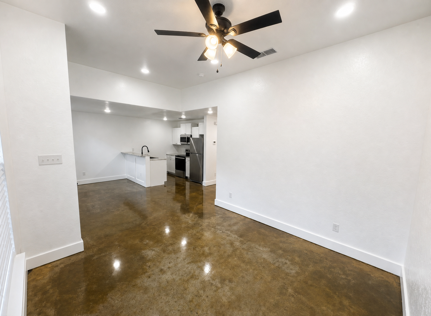 Bright living room in a Skinner Investment Properties rental home
